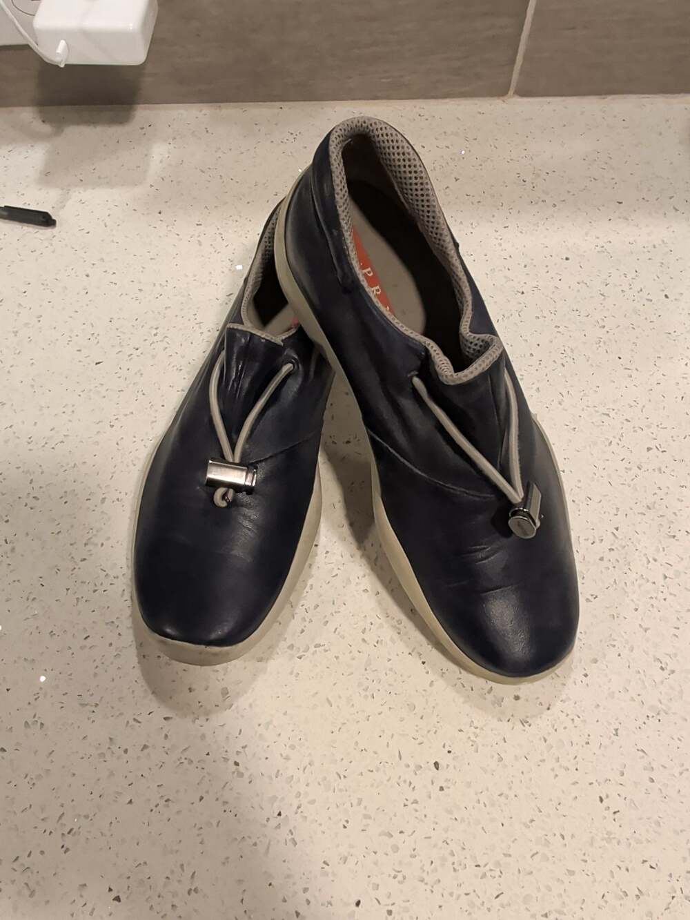 Prada Vintage Leather Slip-On Shoes Casual Loafers Size 5.5
